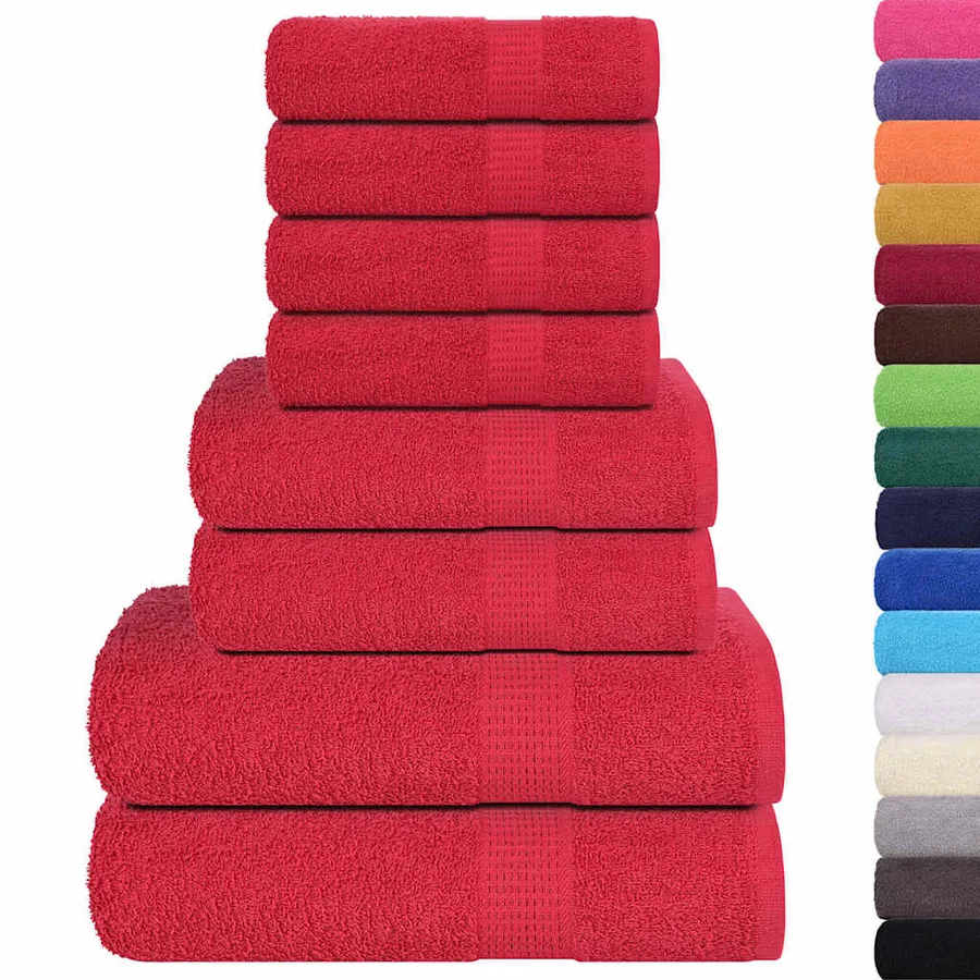 Ensemble de serviettes FROGN 8 pcs rouge 360 g/m² - 2