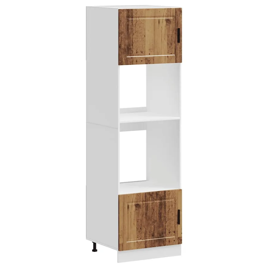 Armoires de four 2 pcs Porto vieux bois bois d'ingénierie - 2