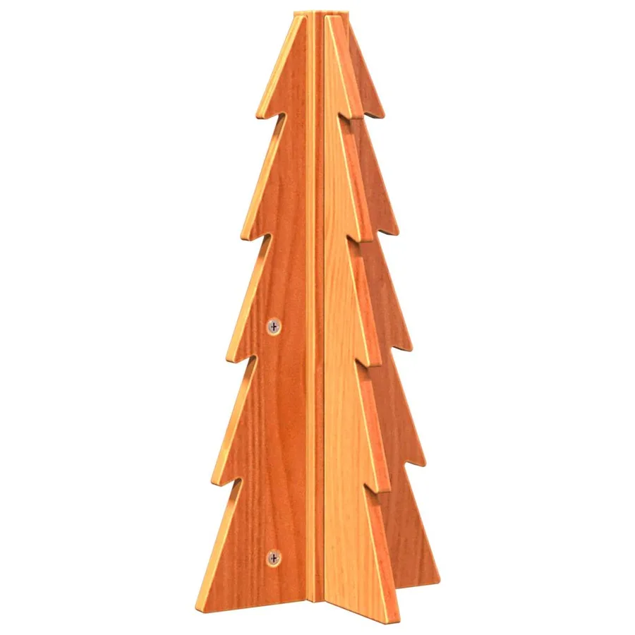 Arbre de Noël en bois pour décoration 49 cm bois de pin massif - 2