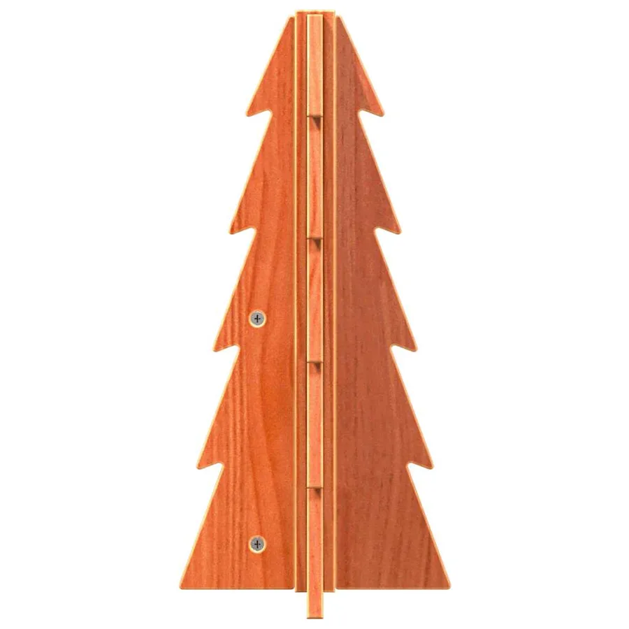 Arbre de Noël en bois pour décoration 49 cm bois de pin massif - 3