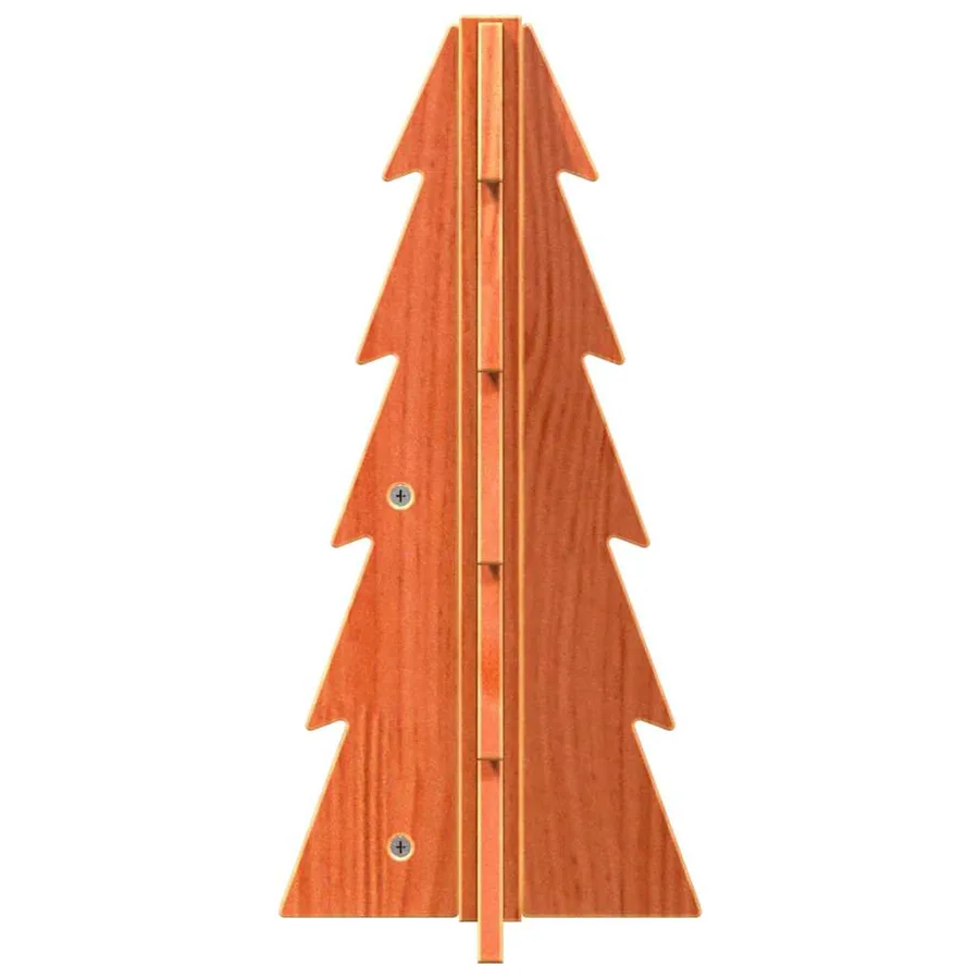 Arbre de Noël en bois pour décoration 49 cm bois de pin massif - 4