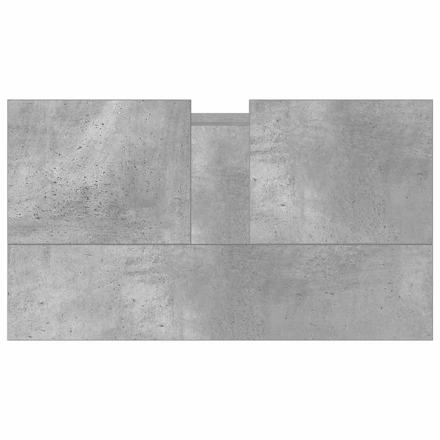 Armoire de bain gris béton 58x33x60 cm bois d'ingénierie - 7