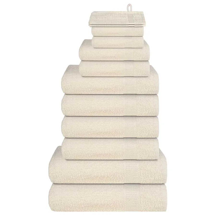 Ensemble de serviettes FROGN 12 pcs crème 360 g/m²