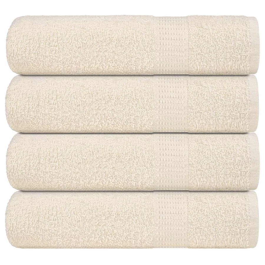 Serviettes de bain FROGN 4 pcs crème 100x150 cm 360 g/m²