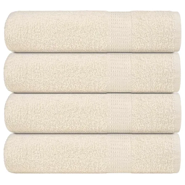 Serviettes de bain FROGN 4 pcs crème 100x150 cm 360 g/m²