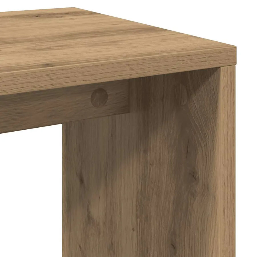 Tables gigognes 3 pcs chêne artisanal bois d'ingénierie - 8
