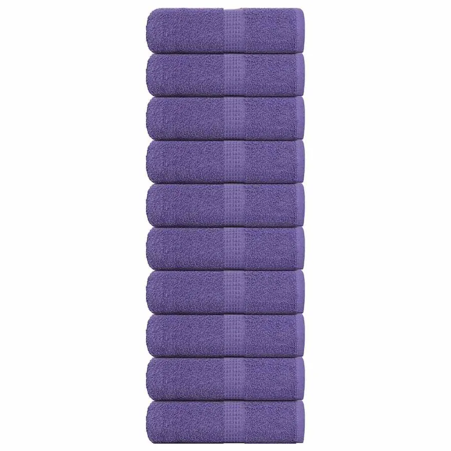 Serviettes de toilette FROGN 10 pièces Violet 30x30 cm 360 g/m²