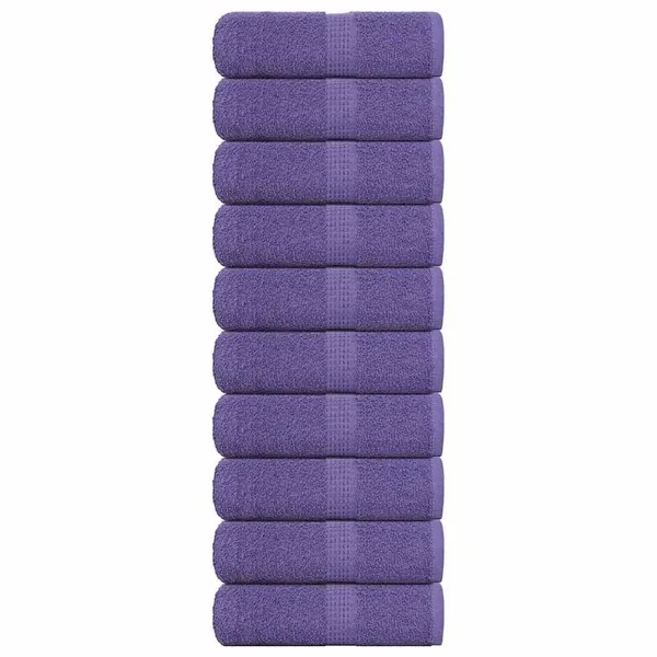 Serviettes de toilette FROGN 10 pièces Violet 30x30 cm 360 g/m²