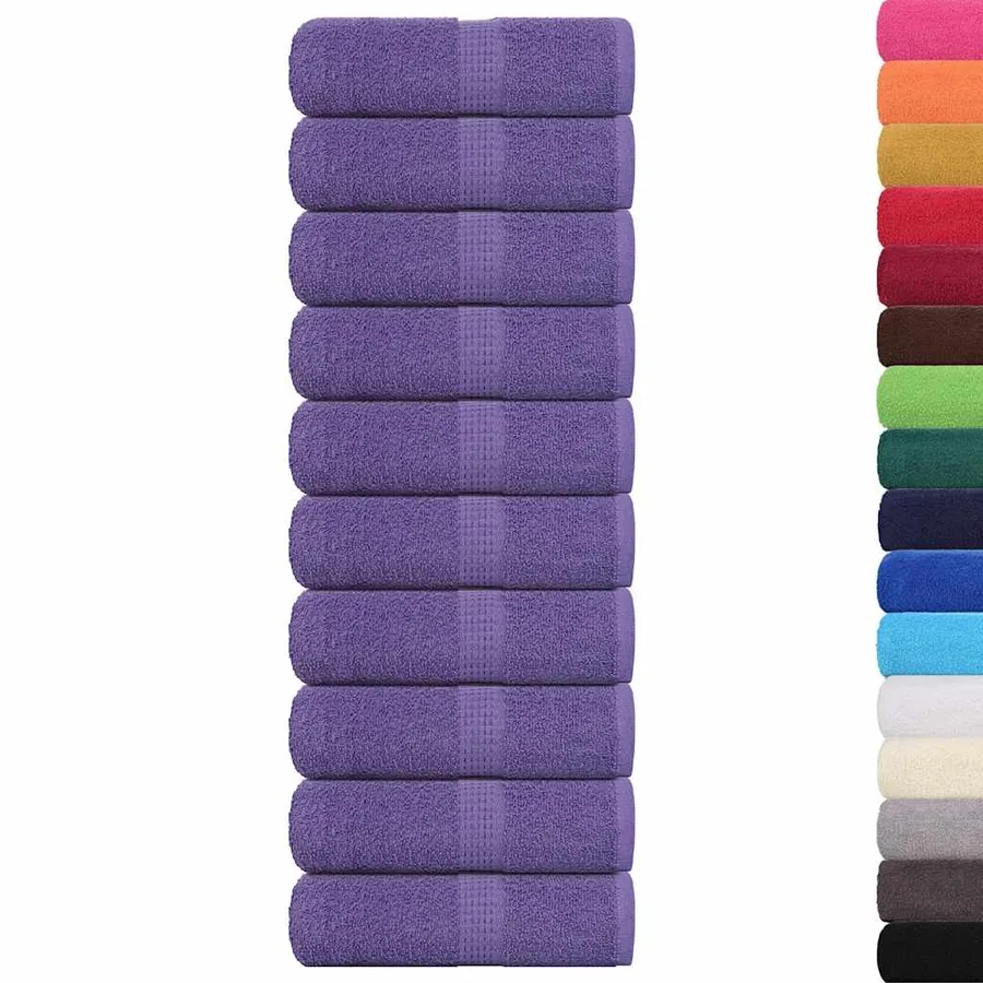 Serviettes de toilette FROGN 10 pièces Violet 30x30 cm 360 g/m² - 2