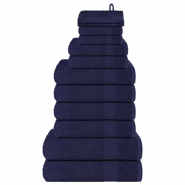 Ensemble de serviettes FROGN 12 pcs bleu marine 360 g/m²