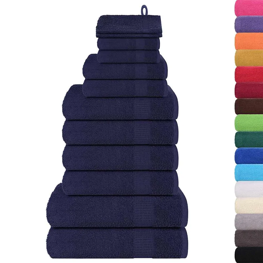 Ensemble de serviettes FROGN 12 pcs bleu marine 360 g/m² - 2