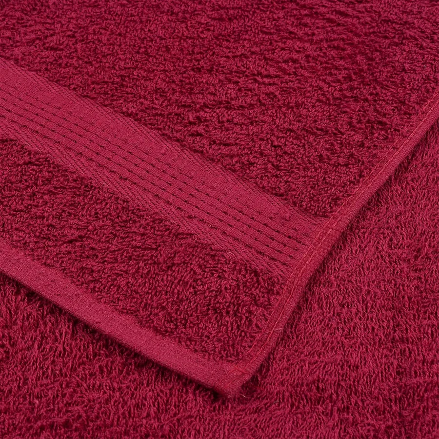Serviettes de toilette FROGN 10 pièces Bordeaux 30x30 cm 360 g/m² - 6