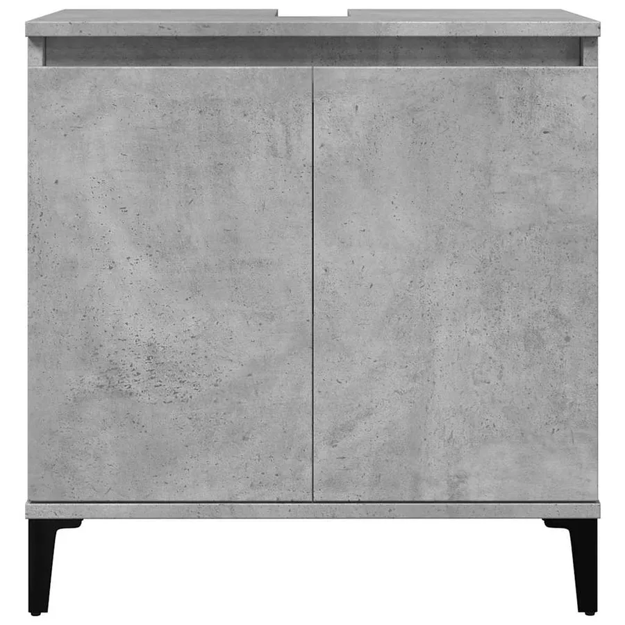 Meuble d'évier gris béton 58x33x60 cm bois d'ingénierie - 4