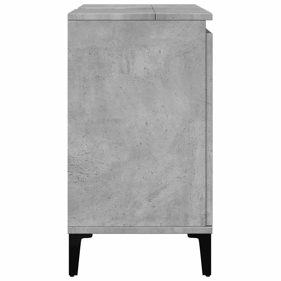 Meuble d'évier gris béton 58x33x60 cm bois d'ingénierie - 6