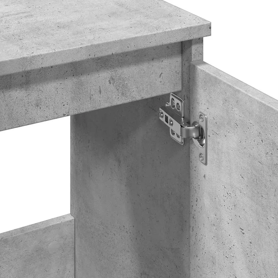 Meuble d'évier gris béton 58x33x60 cm bois d'ingénierie - 8