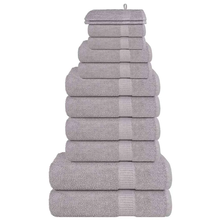 Ensemble de serviettes FROGN 12 pcs gris 360 g/m²