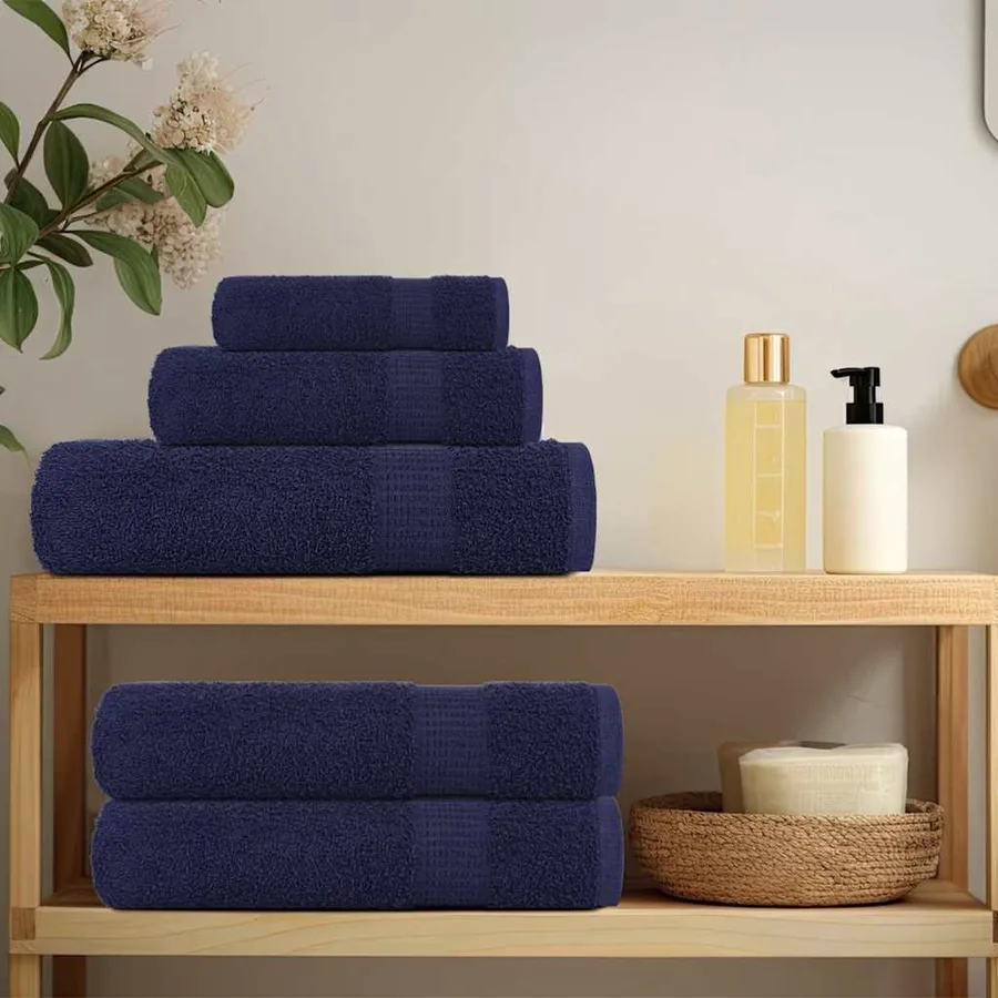 Serviettes de sauna FROGN 2 pcs bleu marine 80x200 cm 360 g/m² - 3