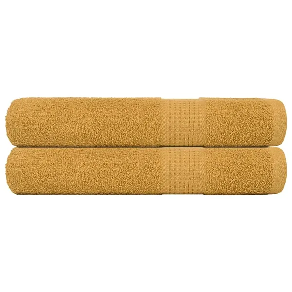 Serviettes de sauna FROGN 2 pcs doré 80x200 cm 360 g/m²