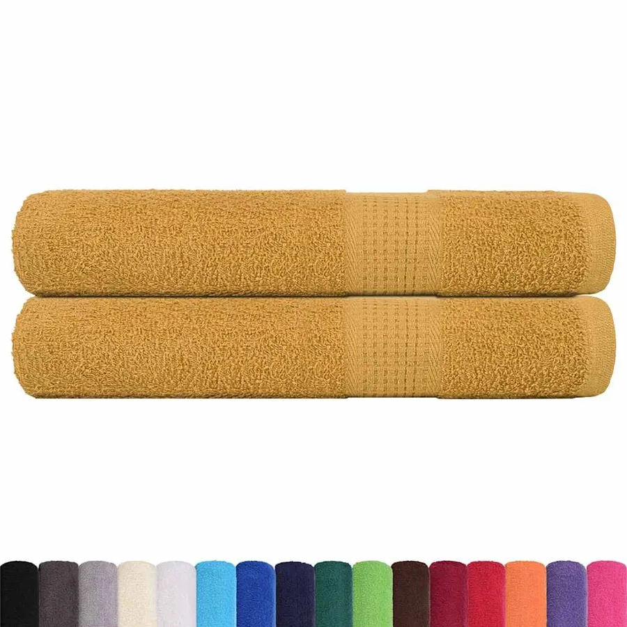 Serviettes de sauna FROGN 2 pcs doré 80x200 cm 360 g/m² - 2