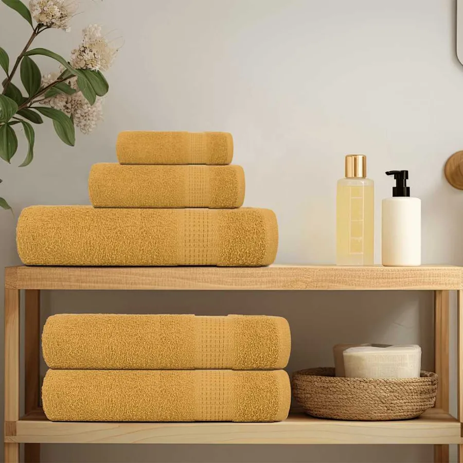 Serviettes de sauna FROGN 2 pcs doré 80x200 cm 360 g/m² - 3