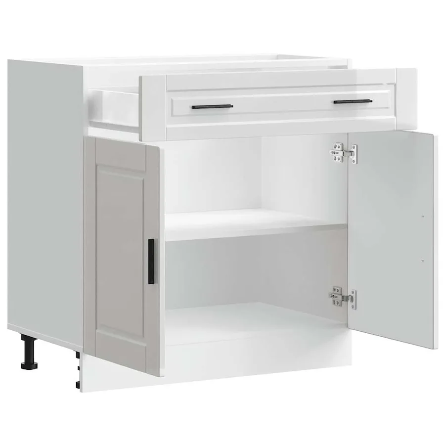 Armoire de cuisine Porto blanc brillant bois ingénierie - 5