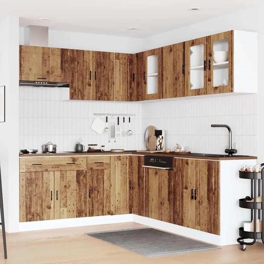 Ensemble d'armoires de cuisine 11 pcs Porto bois d'ingénierie - 3