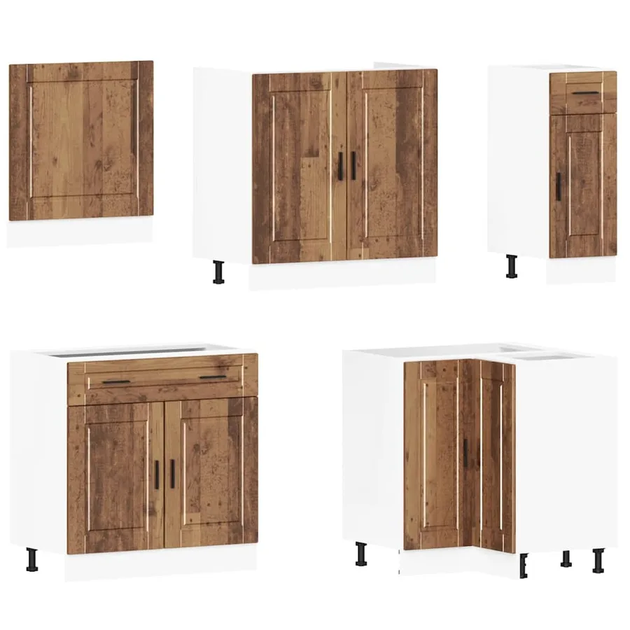 Ensemble d'armoires de cuisine 11 pcs Porto bois d'ingénierie - 4