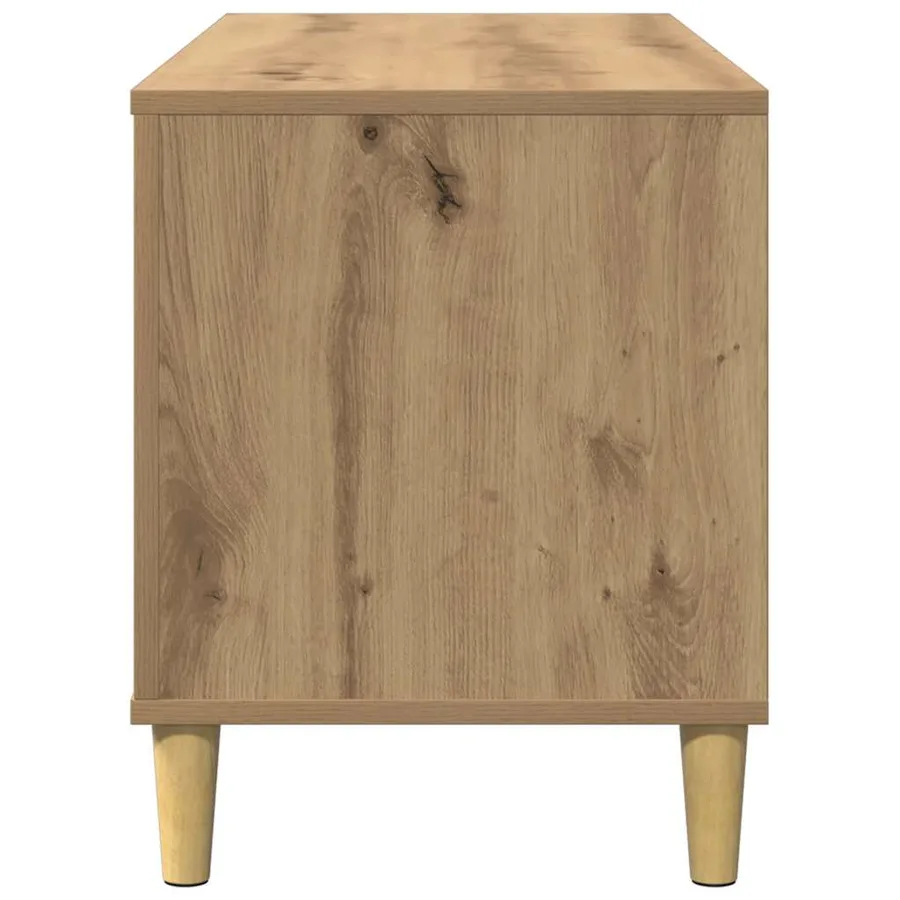 Armoire à disques chêne artisanal 100x38x48cm bois d'ingénierie - 5