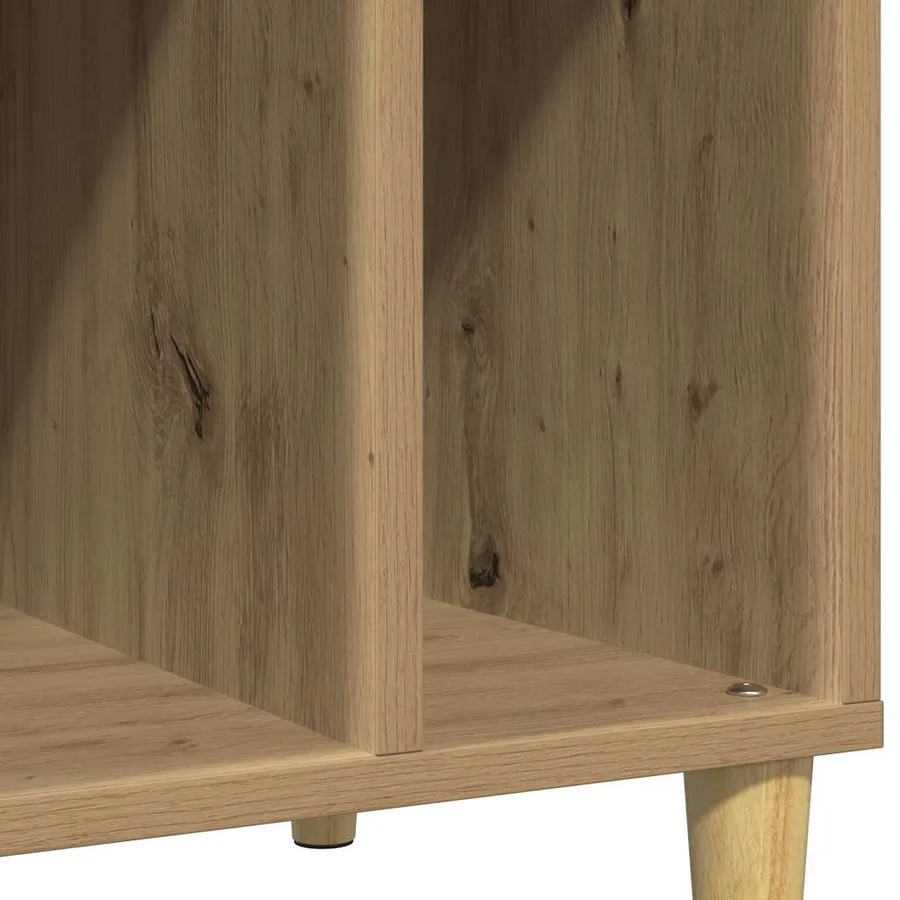 Armoire à disques chêne artisanal 100x38x48cm bois d'ingénierie - 7