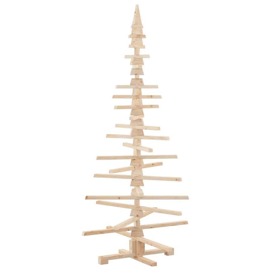 Arbre de Noël en bois pour décoration 180 cm bois massif de pin - 2