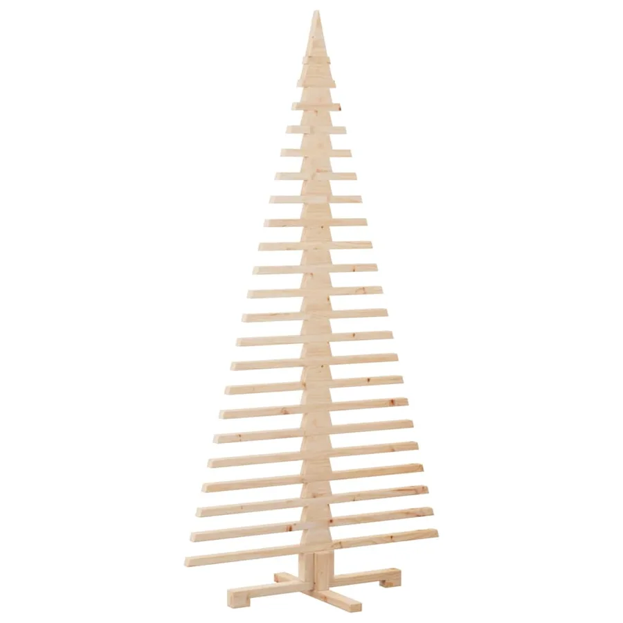 Arbre de Noël en bois pour décoration 180 cm bois massif de pin - 5