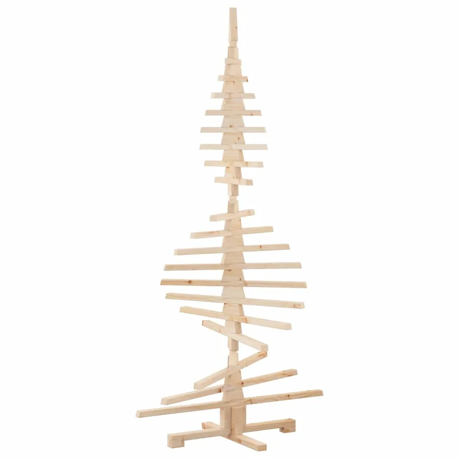 Arbre de Noël en bois pour décoration 180 cm bois massif de pin - 6