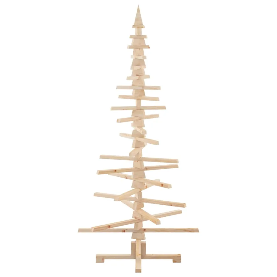 Arbre de Noël en bois pour décoration 180 cm bois massif de pin - 7