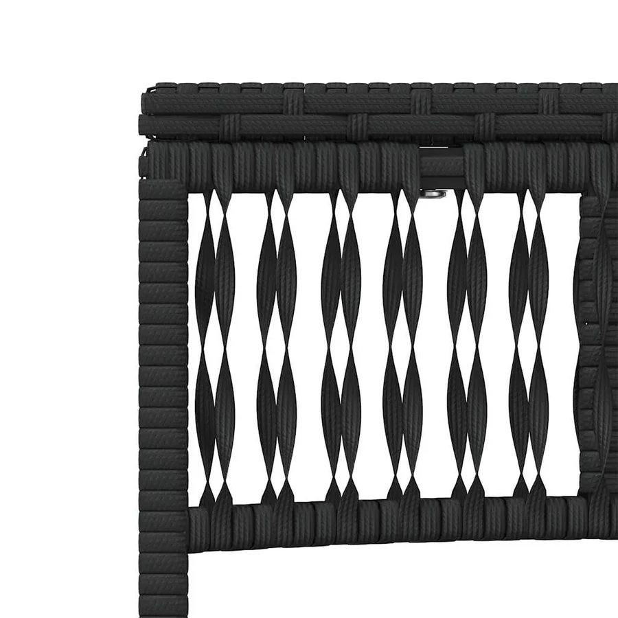 Ensemble de 2 chaises longues avec table gris résine tressée - 22