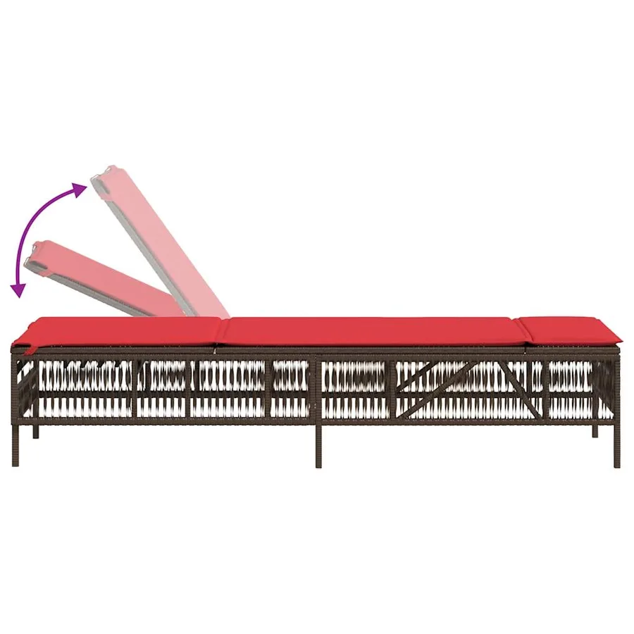 Ensemble de 2 chaises longues avec table gris résine tressée - 31