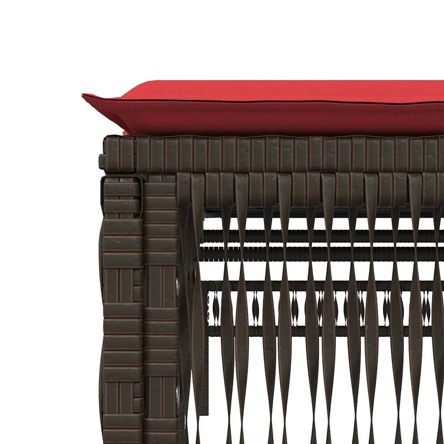 Ensemble de 2 chaises longues avec table gris résine tressée - 33