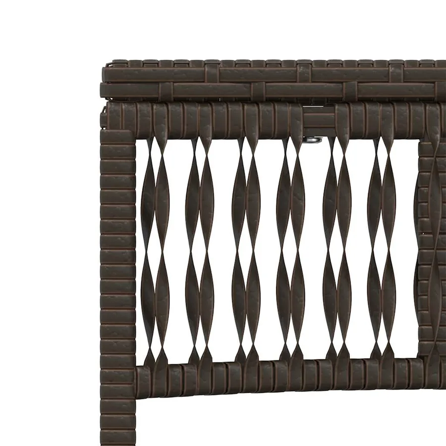 Ensemble de 2 chaises longues avec table gris résine tressée - 34