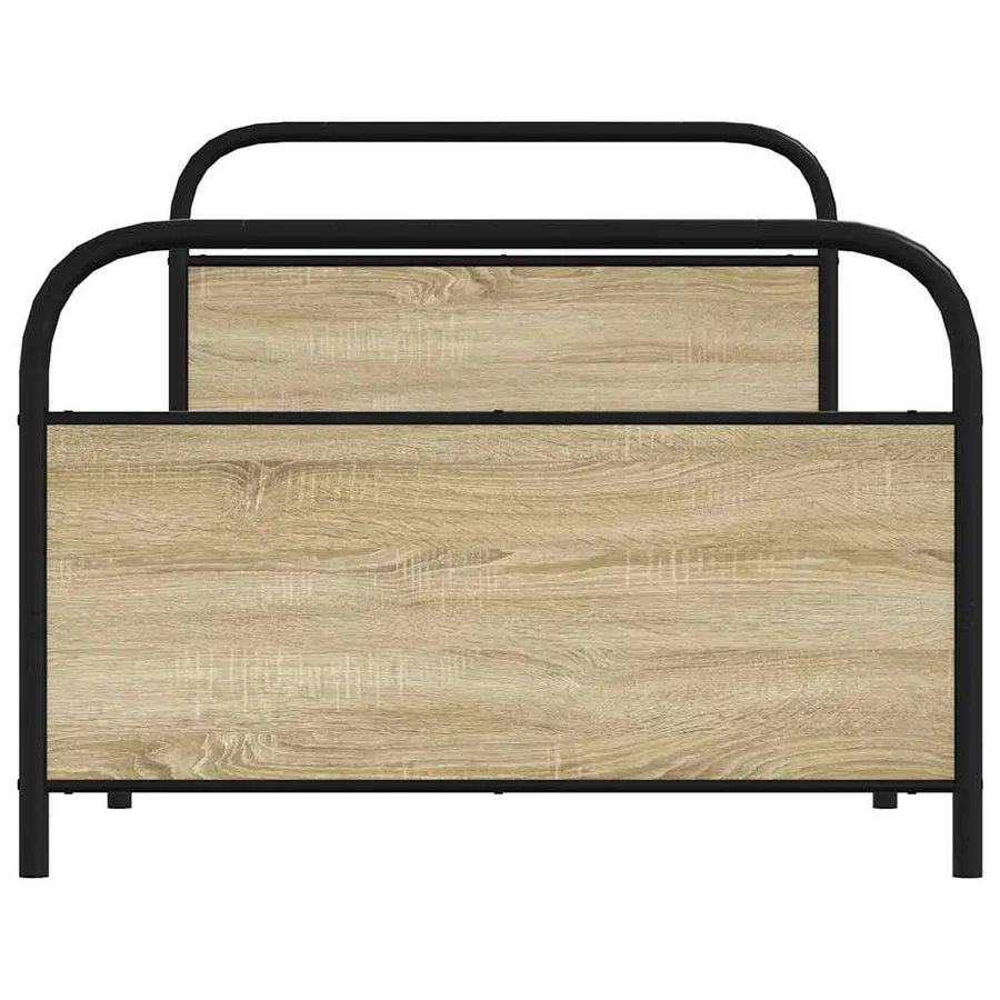 Cadre de lit sans matelas 90x190cm chêne sonoma bois ingénierie - 4