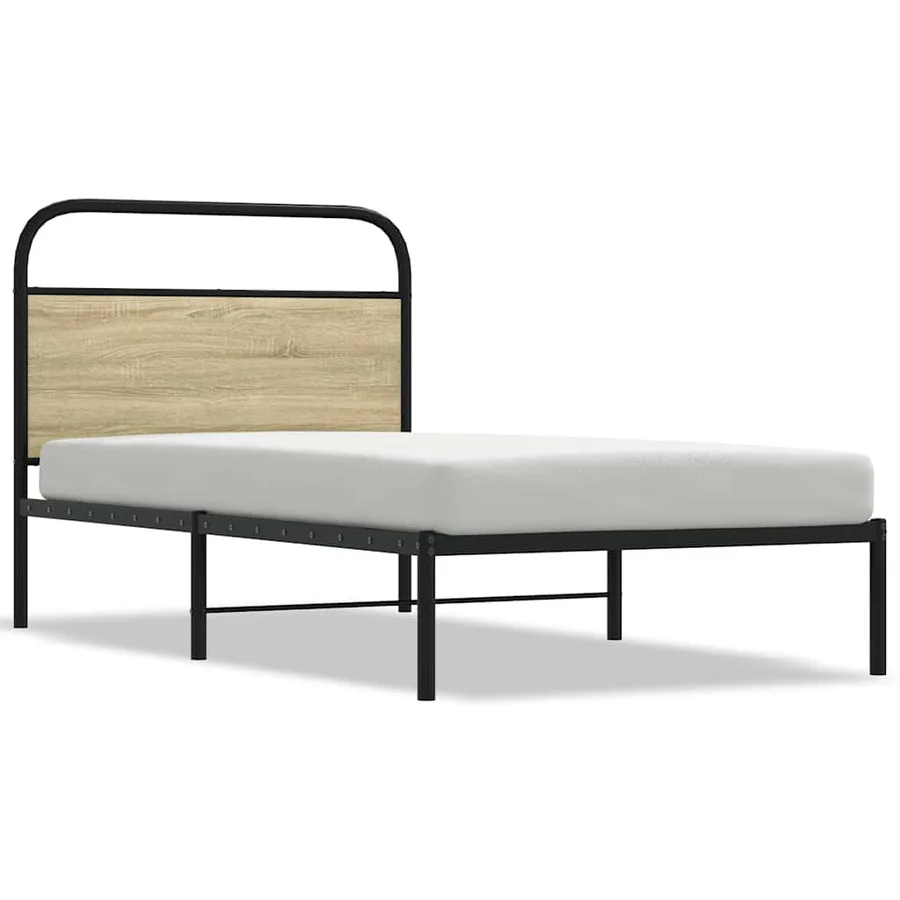 Cadre de lit sans matelas 107x203 cm chêne sonoma - 2
