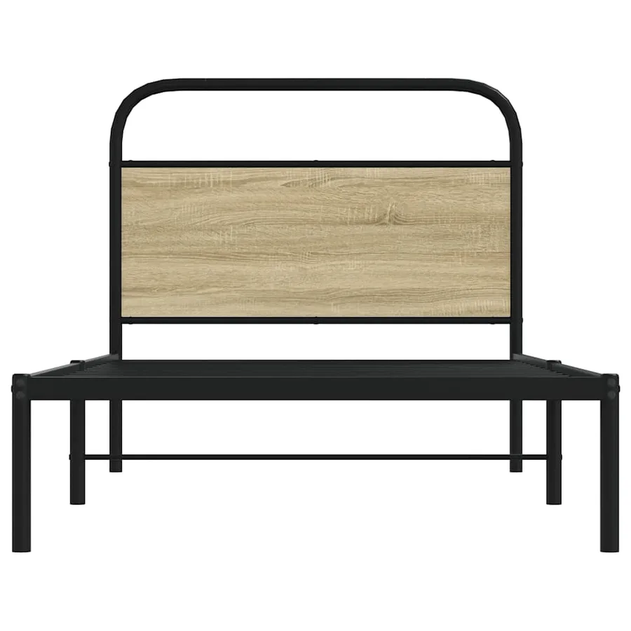 Cadre de lit sans matelas 107x203 cm chêne sonoma - 4