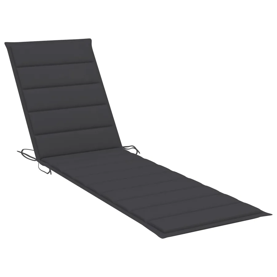 Chaises longues lot de 2 avec table et coussin Bois teck solide - 7