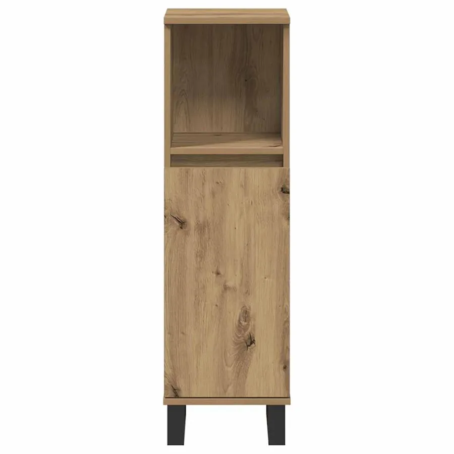 Armoire de salle de bain chêne artisanal 30x30x100 cm - 4