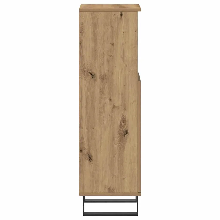Armoire de salle de bain chêne artisanal 30x30x100 cm - 5