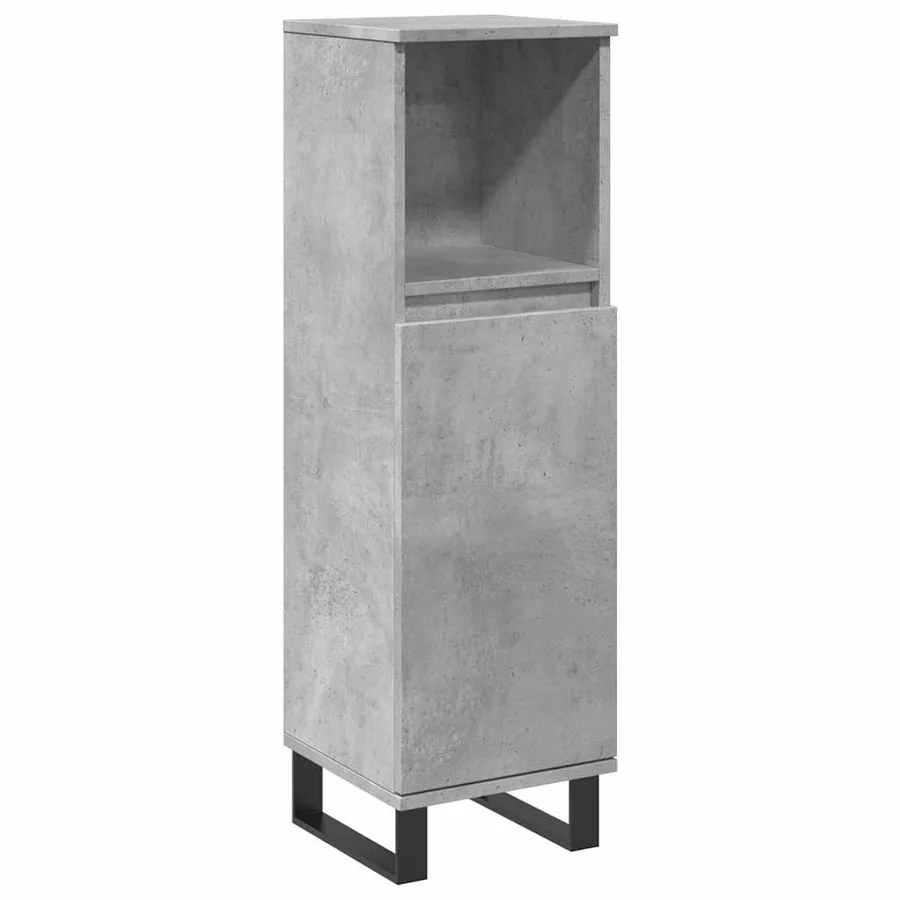 Armoire de salle de bain gris béton 30x30x100 cm - 2