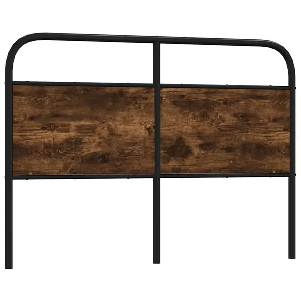 Tête de lit de remplacement chêne fumé 140 cm acier et bois d'ingénierie