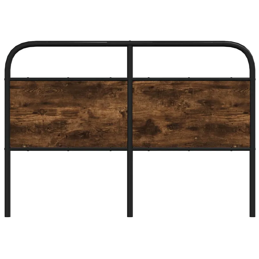 Tête de lit de remplacement chêne fumé 140 cm acier et bois d'ingénierie - 3