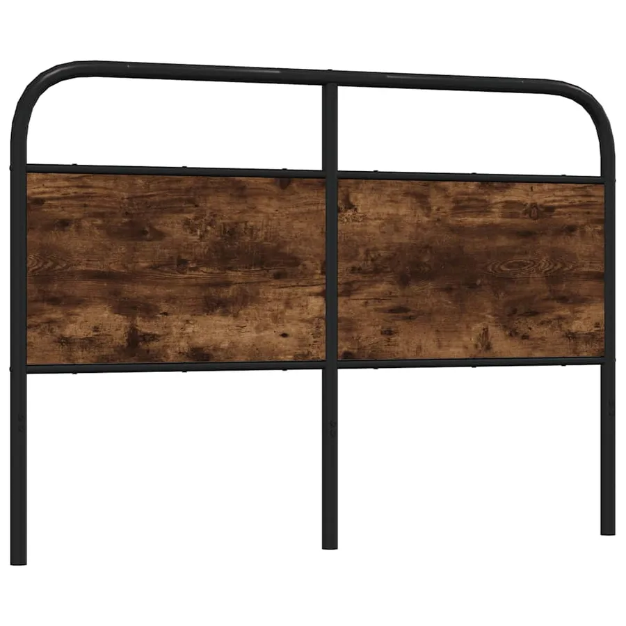 Tête de lit de remplacement chêne fumé 140 cm acier et bois d'ingénierie - 5