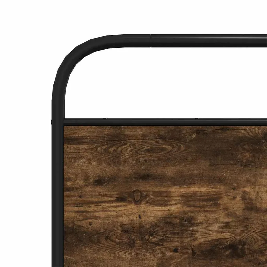 Tête de lit de remplacement chêne fumé 140 cm acier et bois d'ingénierie - 6