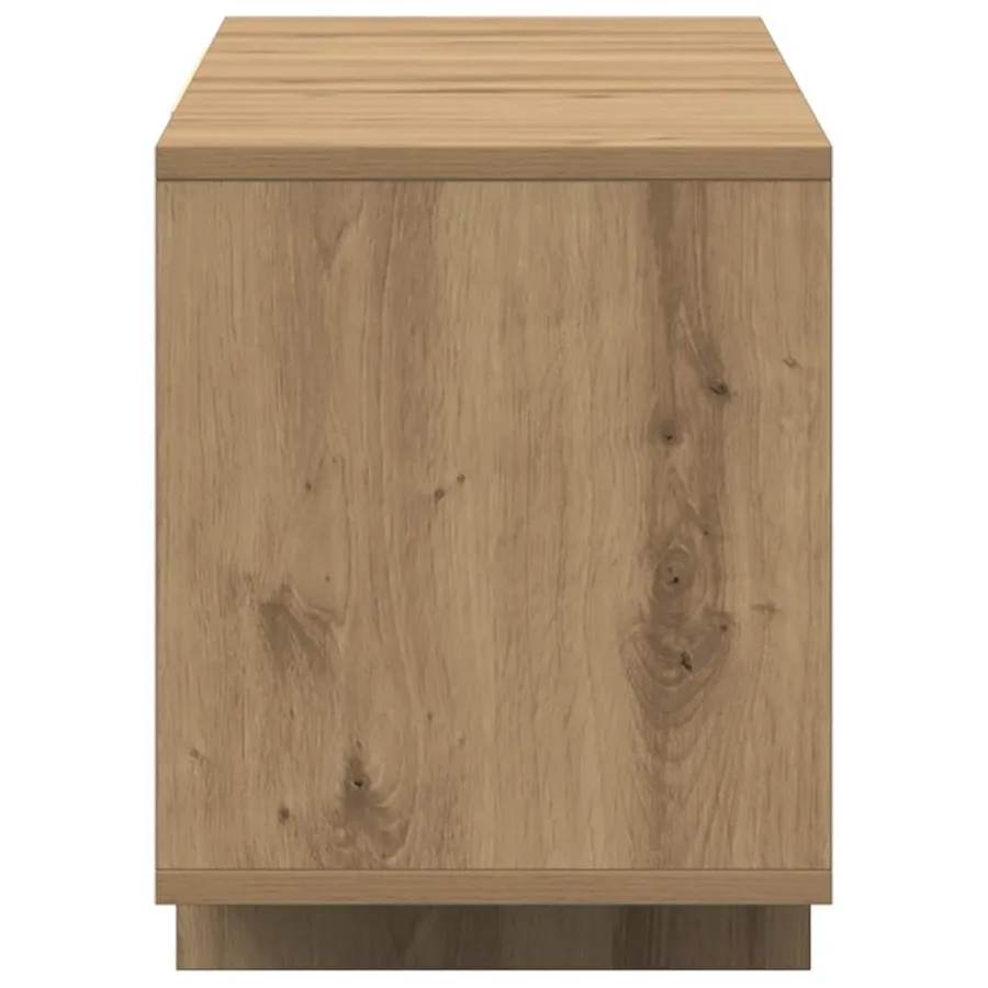 Meuble TV chêne artisanal 120x30x40,5 cm bois d'ingénierie - 6