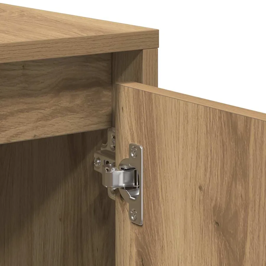 Meuble TV chêne artisanal 120x30x40,5 cm bois d'ingénierie - 8